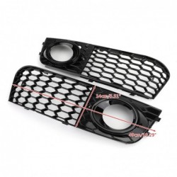 Grille intake cover - with fog light hole - honeycomb mesh - for Audi A4 B8 RS4Grilles