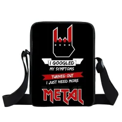 Small crossbody bag - punk style - skull - roses - guitar