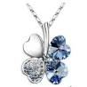 Pendant with crystal four-leaf clover - with necklaceNecklaces
