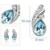Austrian crystal feather / water drop - necklace / earring / bracelet - jewellery set