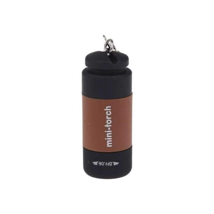 Mini torch flashlight - LED - USB - rechargeable - waterproof - with keychain