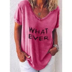 Classic loose t-shirt - short sleeve - letter printed