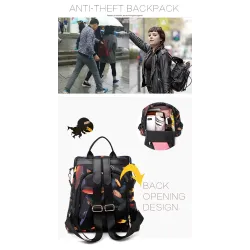 Fashionable backpack - crossbody bag - anti-theft - waterproof - large capacity