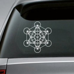 Metatron's cube - sacred geometry sticker - for car / laptop / window