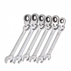 Flexible ratchet wrench - metric spanner nut - open end / ring - 8mm - 13mm