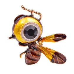 Big-Eye - bee - rhinestone brooch