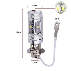 H3 30W CREE LED car lights 1400 Lumen - bulbs - 2 piecesH3