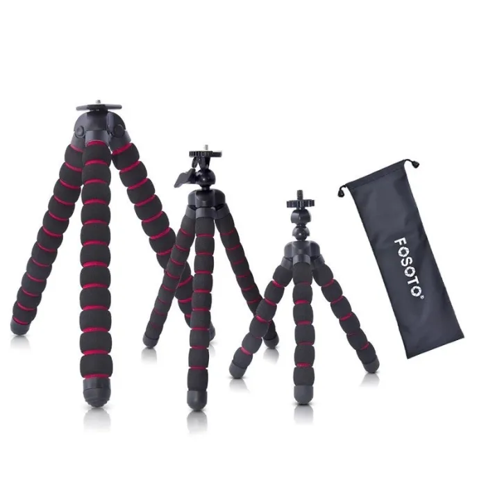 Mini stativ blæksprutte - fleksible edderkoppeben - til kamera / telefon / GoPro / Canon / Nikon / Sony / DSLR