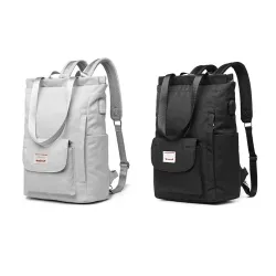 Stylish handbag - laptop backpack - with USB charging port - waterproof