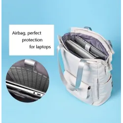 Stylish handbag - laptop backpack - with USB charging port - waterproof