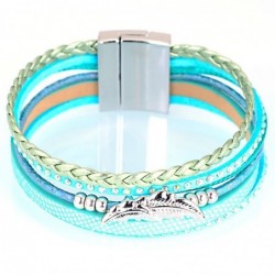 Multilayer bracelet - with crystals / magnetic buckle