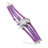 Retro multilayer bracelet with a watch - birds / tree of life