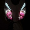 Motorcycle light bulb - Angel Eye LED - red / blue - H4 / BA20D
