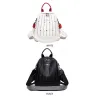 Luxurious multifunctional backpack - shoulder bag - with rivets - genuine leatherBackpacks