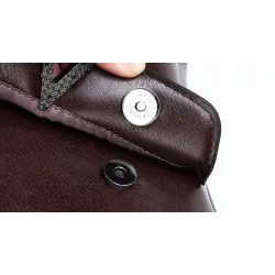 Luxurious vintage backpack - leather shoulder bag - with decorative V letterBackpacks