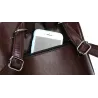 Luxurious vintage backpack - leather shoulder bag - with decorative V letterBackpacks