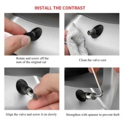 Sport - car tire valves - anti-theft caps - zinc alloy - 4 piecesWheel parts