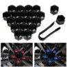 Car rim cover - protective nuts - with clip - 17mm - 20 pieces
