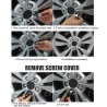 Car rim cover - protective nuts - with clip - 17mm - 20 pieces