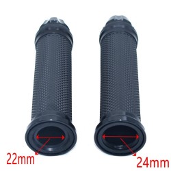 Motorcycle handlebar grips - rubber covers - 22mm / 24mm