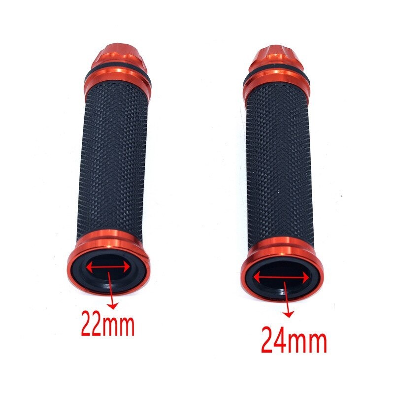 Motorcycle handlebar grips - rubber covers - 22mm / 24mm
