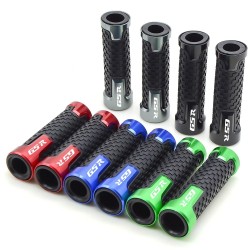 Motorcycle handlebar grips - aluminum / rubber - 22mm - for Suzuki / universal
