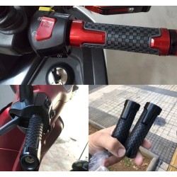 Motorcycle handlebar grips - aluminum / rubber - 22mm - for Suzuki / universal