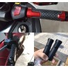 Motorcycle handlebar grips - aluminum / rubber - 22mm - for Suzuki / universal