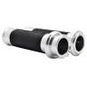Chrome motorcycle handlebar grips - 25mm - for Harley Sportster / Touring / Dyna