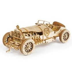 Wooden building blocks - self assembly - movable steam train / car / jeep / truck