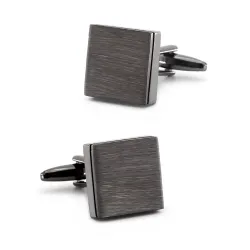 Elegant square cufflinks - wire drawing design