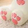 Plush bear - with embroidered hearts / colorful LED lights - toy
