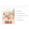 Plush bear - with embroidered hearts / colorful LED lights - toy