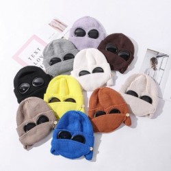 Warm winter knitted hat - with glasses - ears / mouth protection
