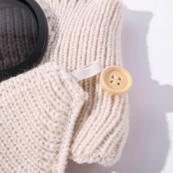 Warm winter knitted hat - with glasses - ears / mouth protection