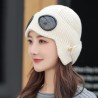 Warm winter knitted hat - with glasses - ears / mouth protection