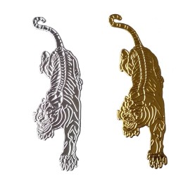 3D tiger - car sticker - chrome emblem - soft PVC - waterproof