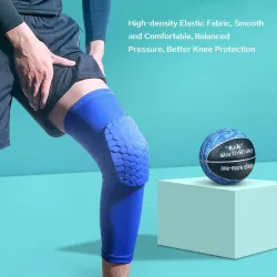 Beskyttende knæ/albuepuder - kompressionsærme - med honeycomb skum - fitness - sport