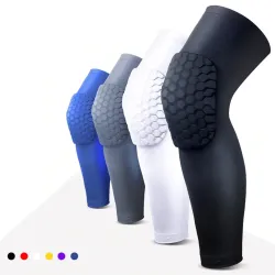 Beskyttende knæ/albuepuder - kompressionsærme - med honeycomb skum - fitness - sport