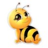 Car / motorcycle sticker - small yellow beeStickers