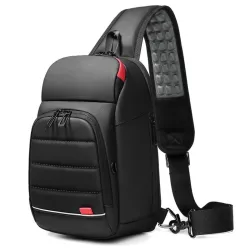 Multifunktions crossbody-taske - 9,7" bærbar rygsæk - med USB-opladningsport - vandtæt