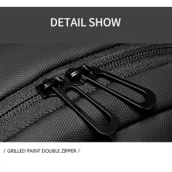 Multifunktions crossbody-taske - 9,7" bærbar rygsæk - med USB-opladningsport - vandtæt