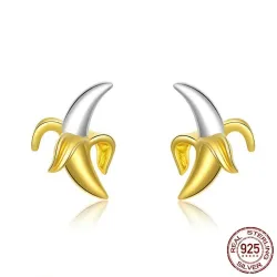 Bananformede øreringe - 925 sterling sølv