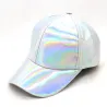 Rainbow baseball cap - patent leather - hip-hop styleHats & Caps