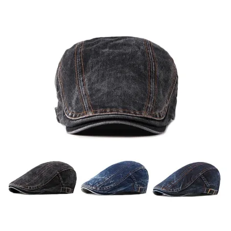 Klassisk denimkasket - visir i andenæbstil