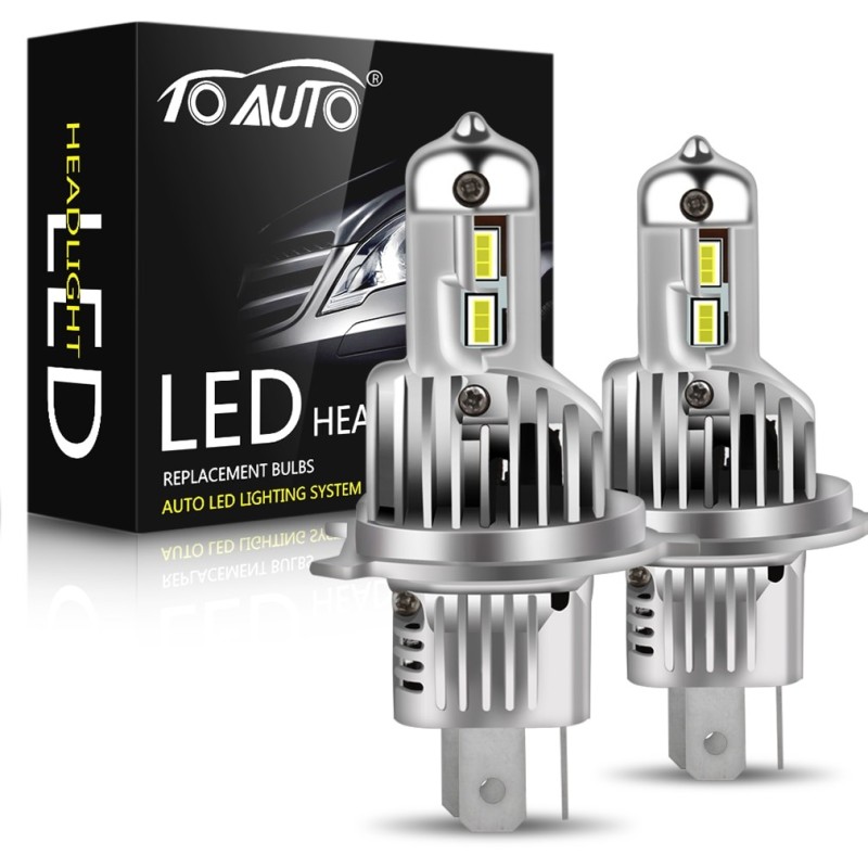 Car / motorcycle LED bulb - 6000K - CSP chip - H1 / H3 / H7 / H11 / H4/9003/HB2 Hi/Lo / 9006/HB4 - 2 piecesH1