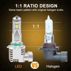 Car / motorcycle LED bulb - 6000K - CSP chip - H1 / H3 / H7 / H11 / H4/9003/HB2 Hi/Lo / 9006/HB4 - 2 piecesH1