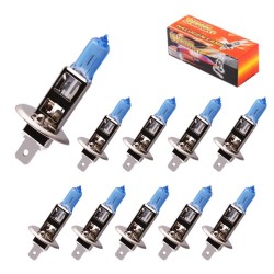 H1 - 100W - 12V - 5000k hvid - halogenpære - bilforlygte - 10 stk.