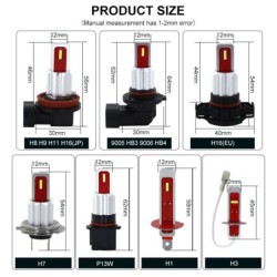Car LED bulb - fog / signal / driving lamp - super bright - H1 / H3 - 2 piecesH3