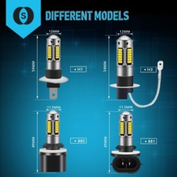 Car headlight / fog light - LED bulb - 6000K - H1 - H3 - H27/881 / H27/880 - 2 piecesH1